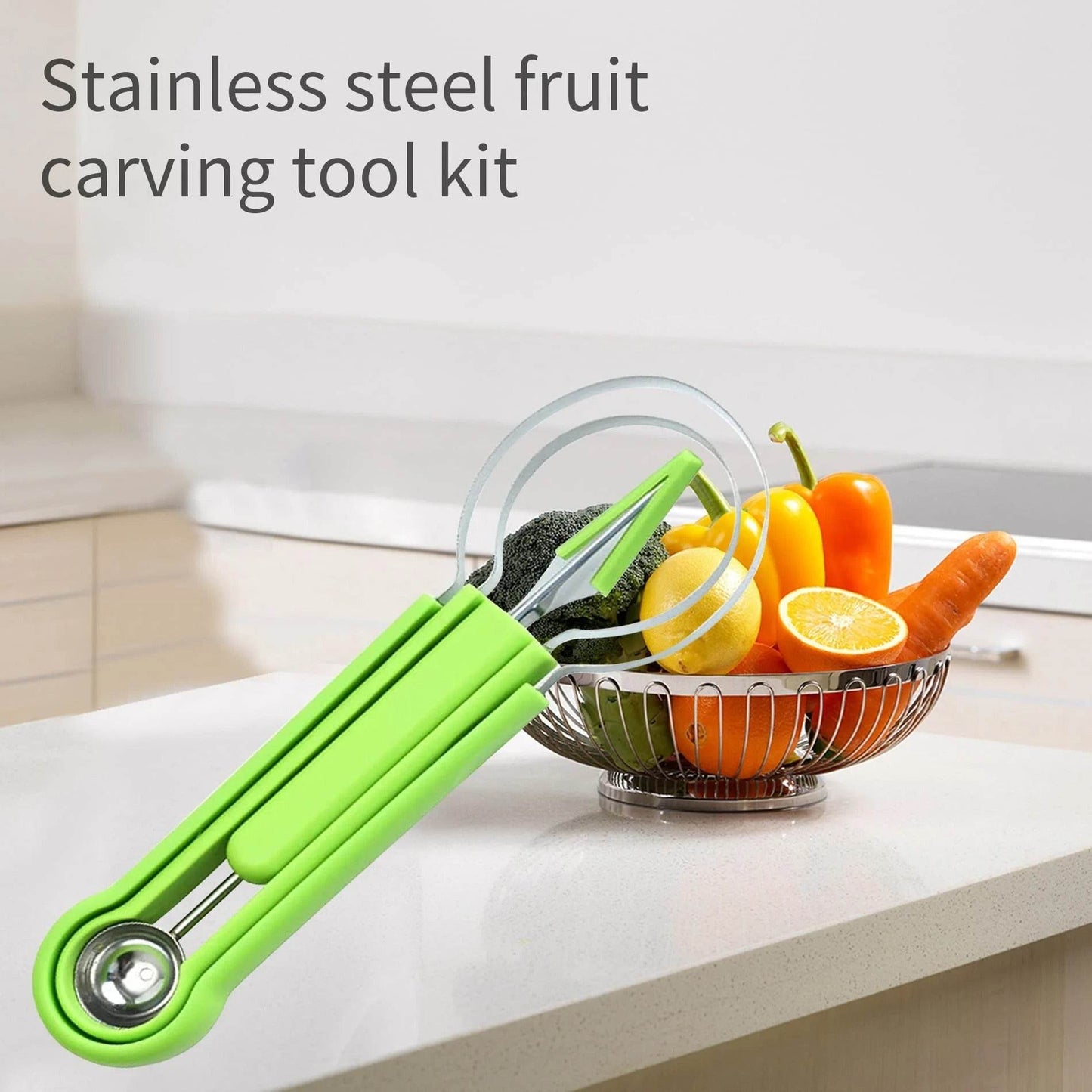 Stainless steel fruit carving gadget