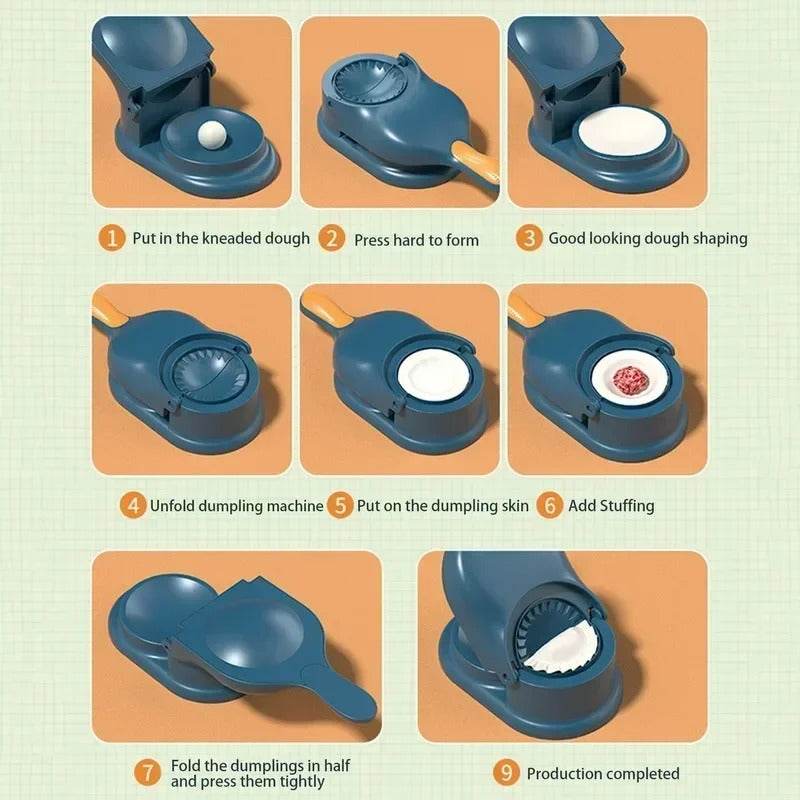 2 in1 Dumpling Maker DIY Kit Wrapper Presser Dough Pressing Ideal TRENSI ™.