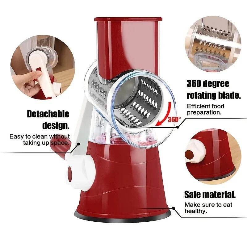 TRENSI™ multifunction slicer cutting carrots into thin slices