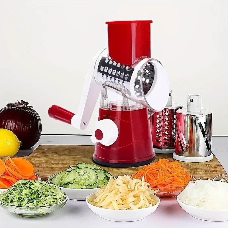 TRENSI™ manual vegetable slicer with ergonomic rotating handle