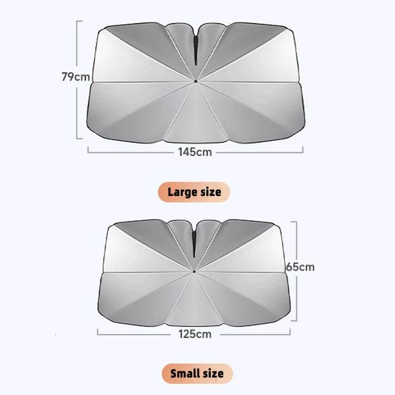 Compact windshield sun blocker