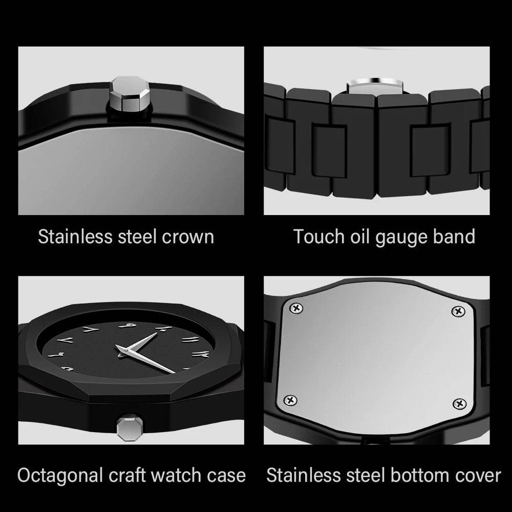 Black strap watch for business outfits