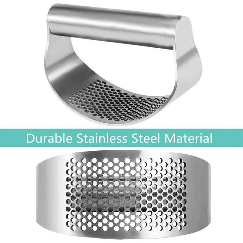Ergonomic garlic press handle design