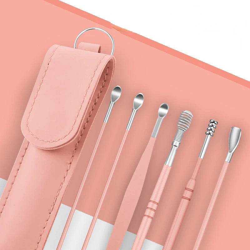 Ear cleaning tools with storage case