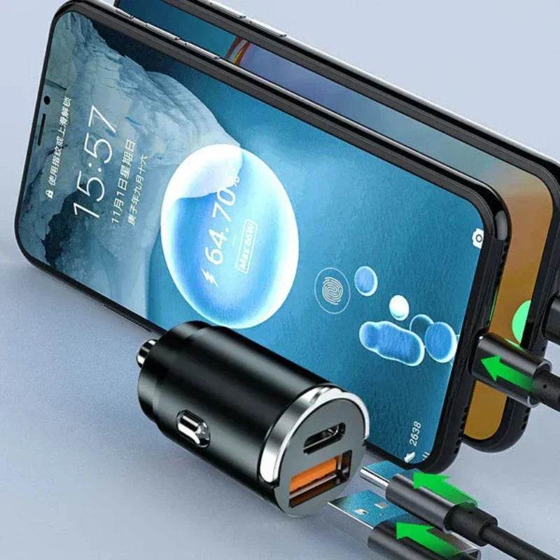 Multi Compatible 100W Fast Charging Car Charger - TRENSI