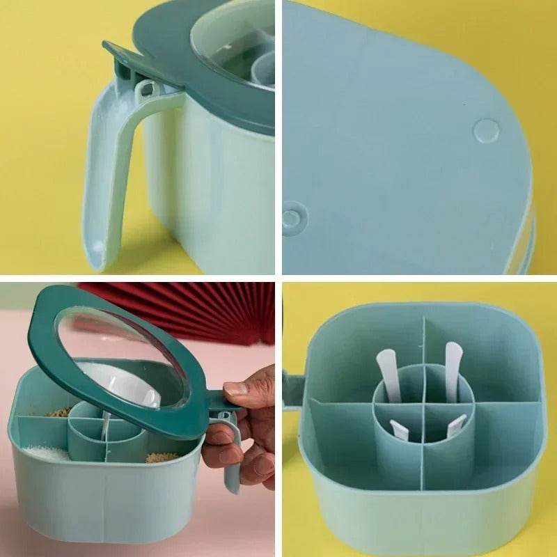 Polypropylene seasoning organizer for salt, chili, turmeric and more