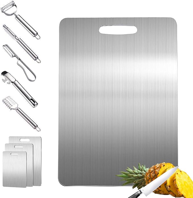 TRENSI™ Titanium Cutting Board - لوح تقطيع التيتانيوم