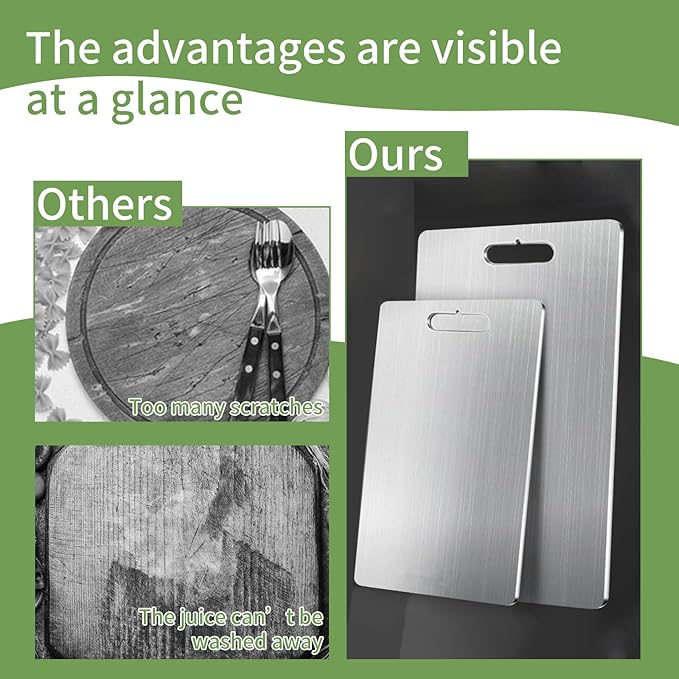 TRENSI™ Titanium Cutting Board - لوح تقطيع التيتانيوم