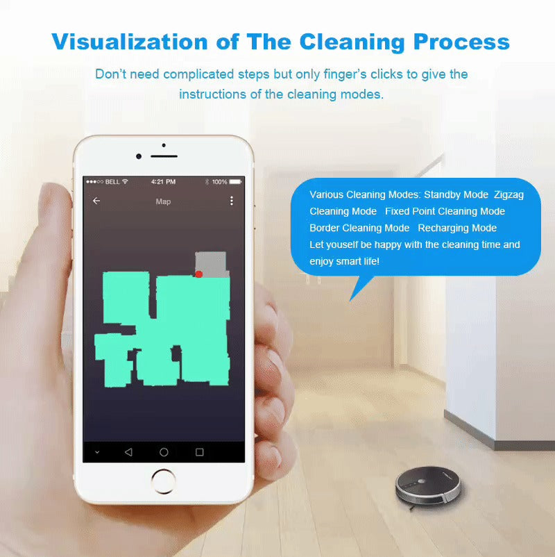 TRENSI™Smart Robotic Vacuum Cleanerالمكنسة الكهربائية الروبوتية الذكية TRENSI™