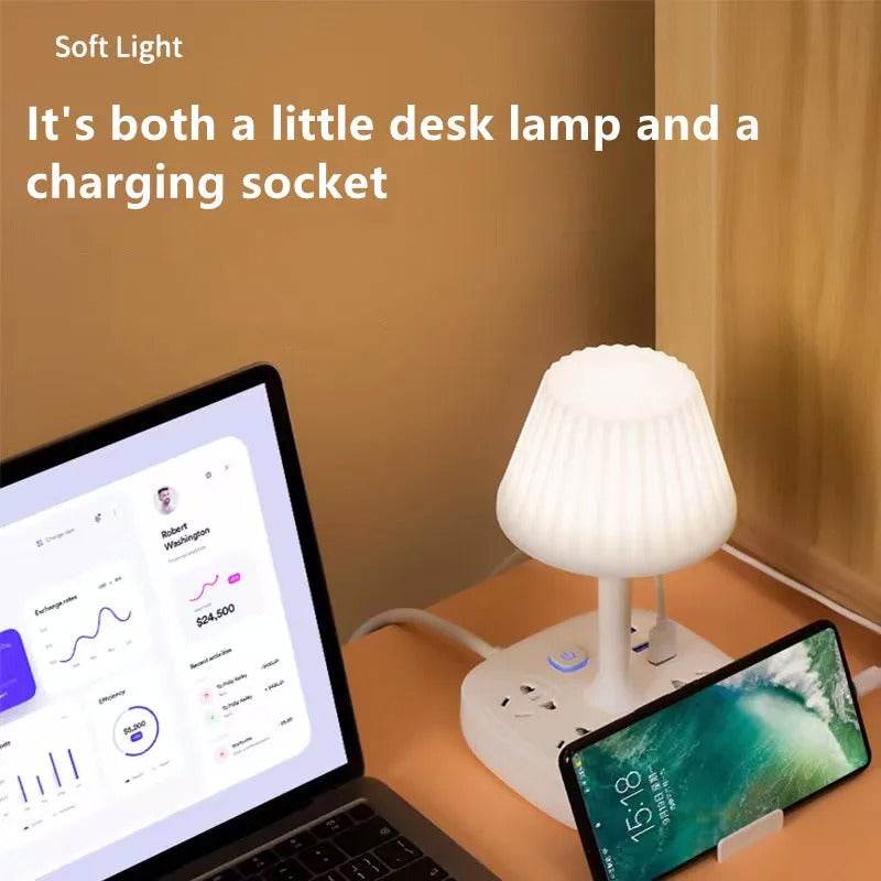 Multi-functional Nightstand Light Usb Charging Led Table Lamp-TRENSI
