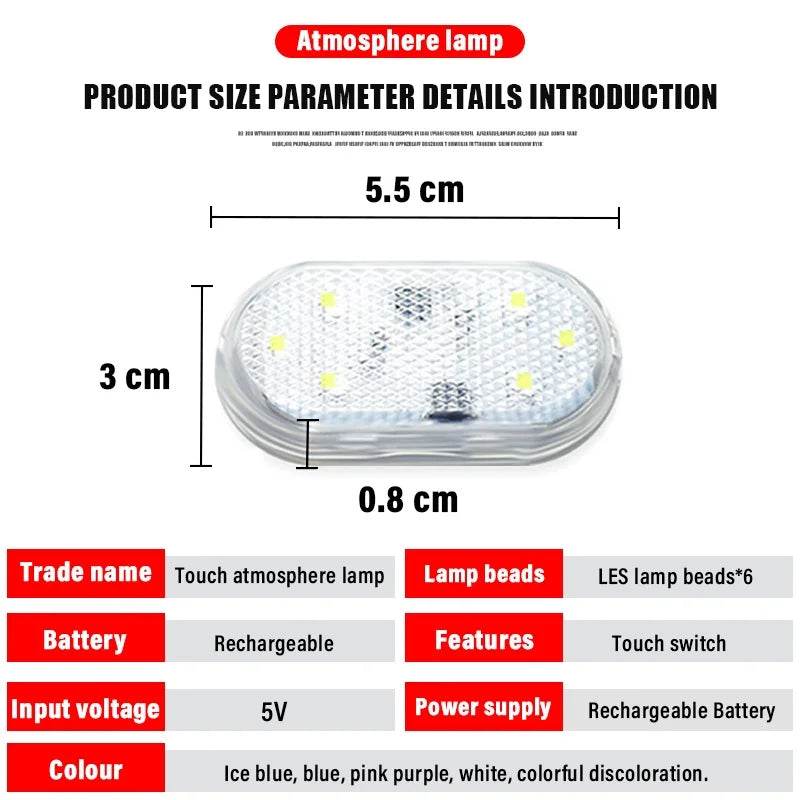 Car Mini Touch Light USB Charging-TRENSI