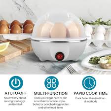 TRENSI™Electric Egg Cooker 7 Eggs Steamerطباخ البيض الكهربائي TRENSI™‎، 7 بيضات على البخار