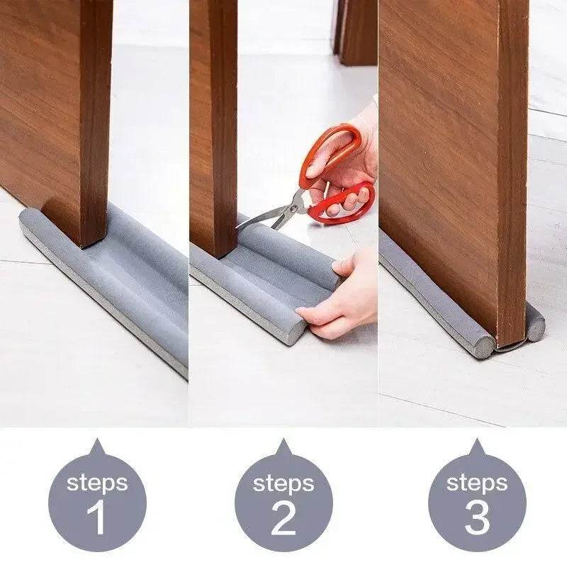 Windproof Seal Strip Draught Excluder Stopper Door Bottom Guard Double Protector TRENSI ™.