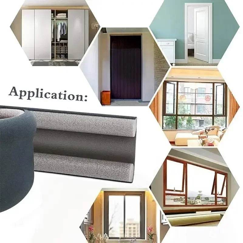 Windproof Seal Strip Draught Excluder Stopper Door Bottom Guard Double Protector TRENSI ™.