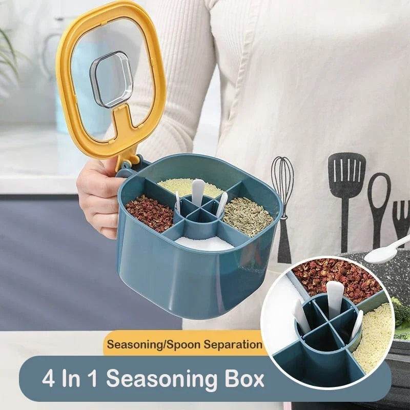 Separate compartments in TRENSI spice jar for organized spice storage